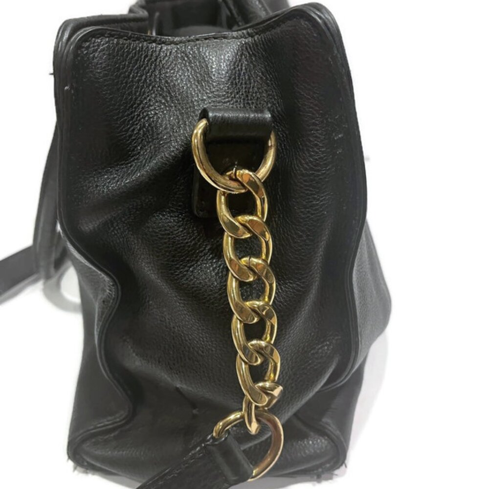 Michael Kors Bag Purse Handbag Black Leather East West Hamilton XL Tote Shoulder - Picture 6 of 12